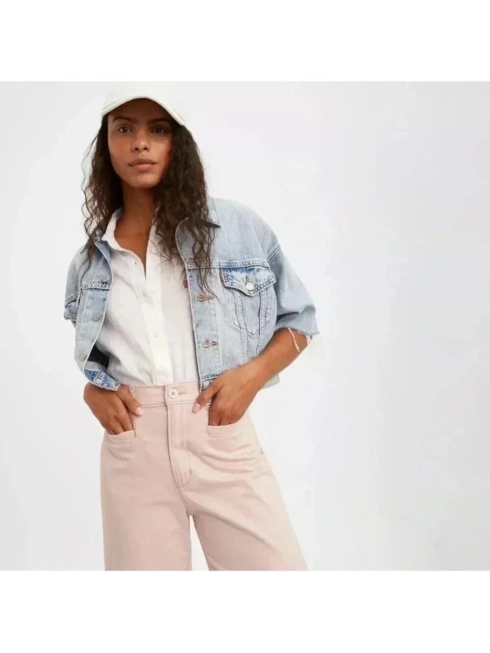Levi’s Ribcage Wide Leg Cropped Women's Pants 28 - Picture 2 of 16